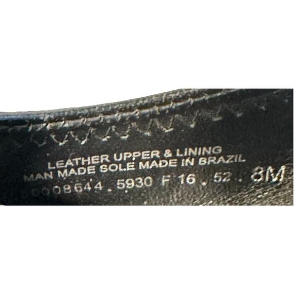 Tory Burch Black Pumps Gold Toe Logo Sz 8 - Picture 5 of 5